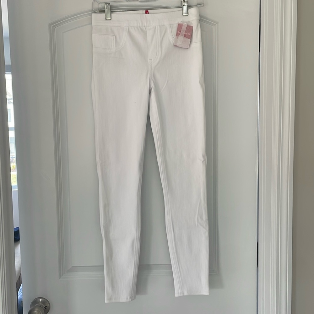 NWT Spanx White Jean-ish Ankle Leggings Small